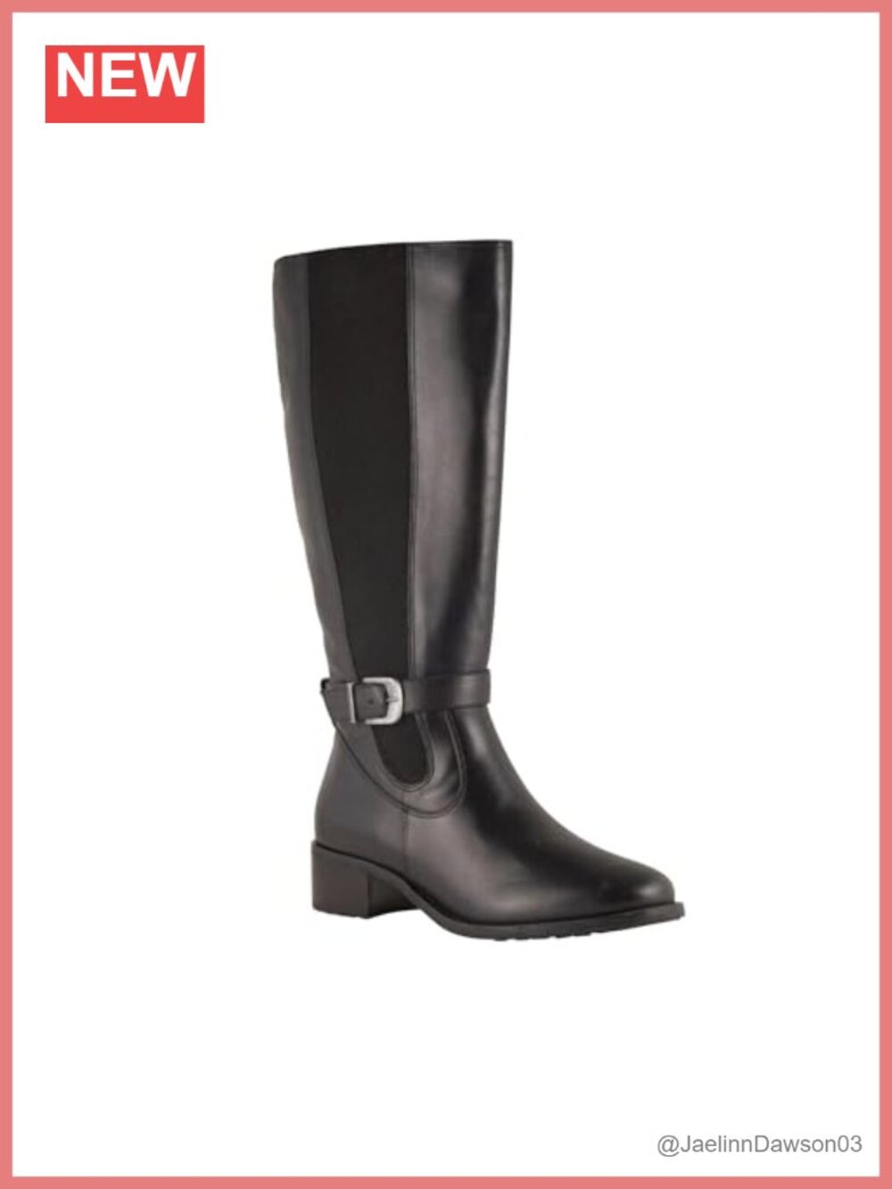 Leather Knee-High Snow Boots Round Toe Flat Waterproof Winter Work